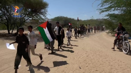 مسيرات طلابية في مديريات الجوبة ومجزر والعبدية بمحافظة مأرب