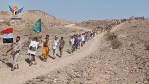 عمران .. مسيران وعرض لقوات التعبئة في مديريتي قفلة عذر وبكيل السواد