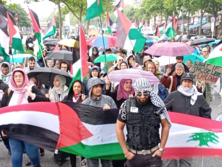 مسيرة في مدينة هامبورغ الألمانية ضد الإبادة الجماعية في فلسطين