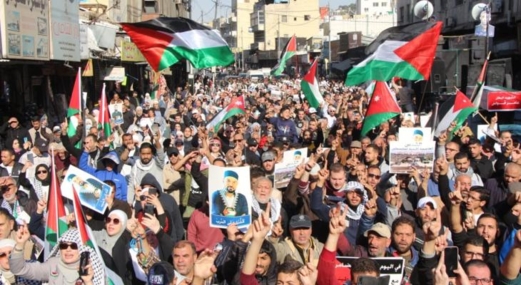 مسيرات حاشدة في المدن الأردنية تضامناً مع غزة