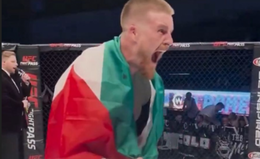 "مقاتل" إيرلندي يهزم نظيره "الإسرائيلي" ويرفع علم فلسطين