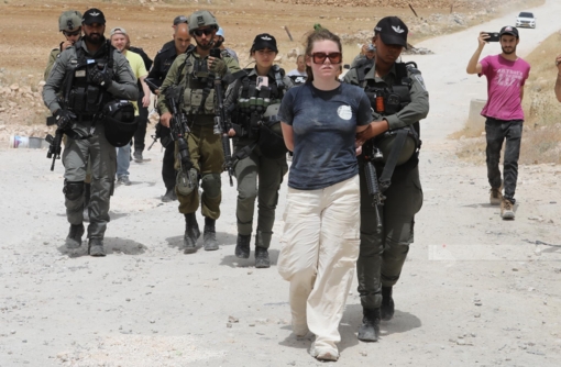 العدو الصهيوني يعتقل متضامنين أجانب شرق رام الله