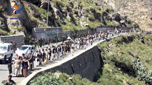 مسير ووقفة في مناخة بمحافظة صنعاء تضامنًا مع الشعب الفلسطيني 