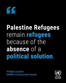 "أونروا”: استمرار محنة اللاجئين الفلسطينيين نتيجة لغياب حل دولي عادل لقضيتهم