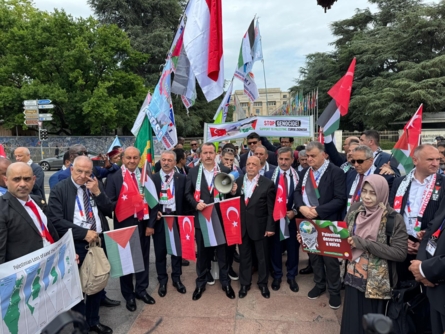 فعالية نقابية في جنيف تضامنا مع الشعب الفلسطيني