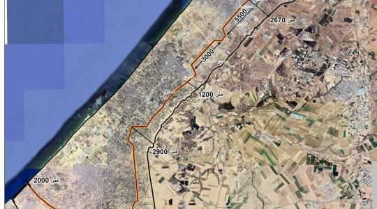 تقتطع 40% من مساحة غزة.. خريطة "إعادة التموضع" عرضها العدو الصهيوني خلال المفاوضات