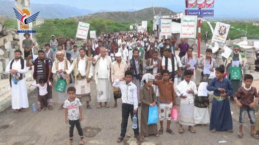 مسيرات جماهيرية في لحج ثباتُا مع غزة وتضامنًا مع فلسطين