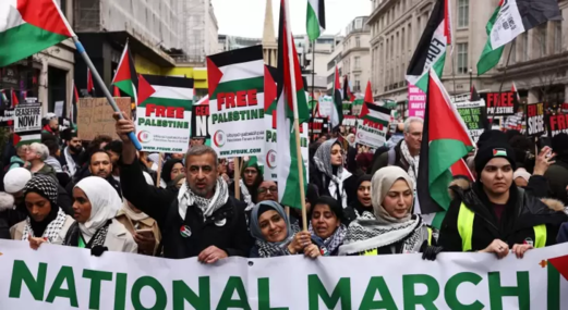 مظاهرة في برلين تضامنًا مع فلسطين ورفضًا للإبادة الصهيونية