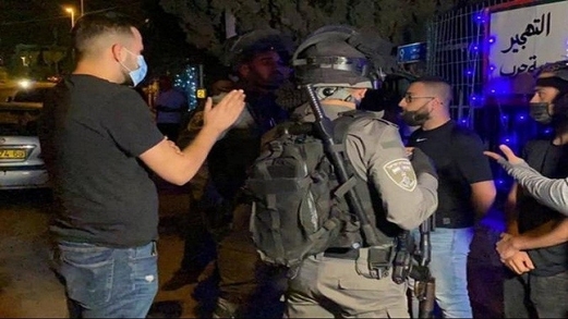 الاحتلال يعتدي على المعتصمين في حي الشيخ جراح و يجرف أراضي في قرية مادما جنوب نابلس