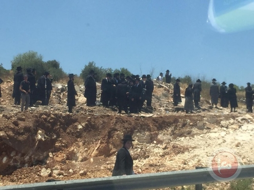 مئات المستوطنين ينتشرون على الشارع الاستيطاني 60 جنوب بيت لحم