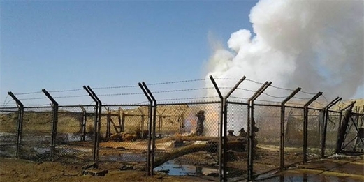 استهداف جديد للقاعدة الأمريكية في حقل العمر النفطي في سوريا