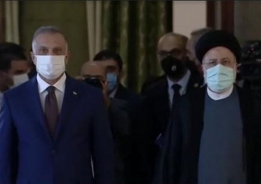 الرئيس الإيراني يستقبل رئيس الوزراء العراقي مصطفى الكاظمي