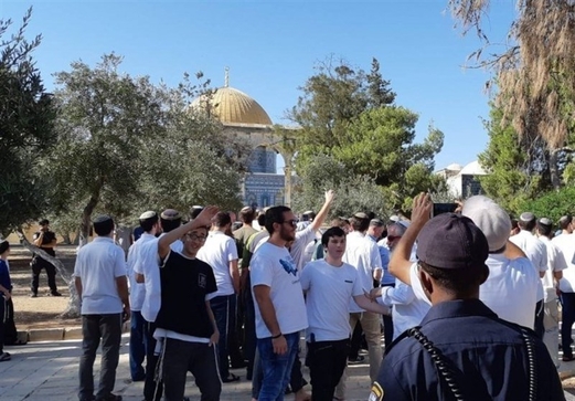 عشرات المستوطنين يدنسون باحات الأقصى بحماية جنود الاحتلال