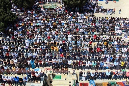 الآلاف يؤدون صلاة الفجر بالأقصى والإبراهيمي نصرة للأسرى