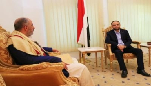الرئيس المشاط يلتقي مساعد رئيس هيئة الأركان لشؤون العلاقات الداخلية