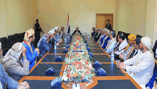 الرئيس المشاط يلتقي مشائخ خولان الطيال