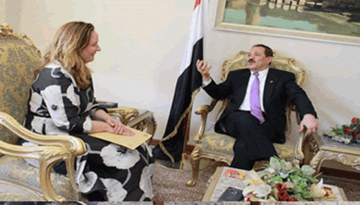 وزير الخارجية يلتقي مديرة مكتب المبعوث الأممي