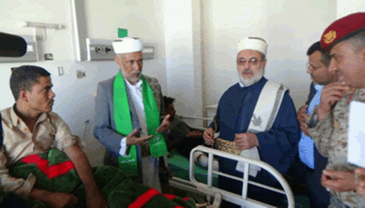 رئيس مجلس القضاء الأعلى ووزير العدل يتفقدان الجرحى بمستشفى 48 النموذجي