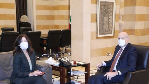 السفيرة الأمريكية في لبنان تنقل إلى ميقاتي كتابا من وزارة الخزانة