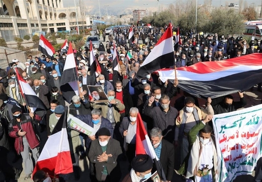 خروج مسيرات في جميع أنحاء إيران دعماً للشعب اليمني