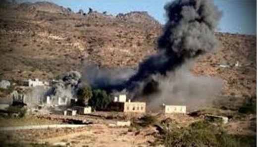 طيران العدوان يشن 10 غارات على مناطق متفرقة بنهم