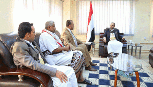 الرئيس المشاط يلتقي نائب رئيس الوزراء وزير المالية والقائم بأعمال محافظ الحديدة