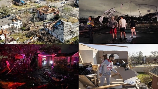 مصرع شخص وأضرار جسيمة وانقطاع الكهرباء جراء إعصار نيو أورليانز الأمريكية