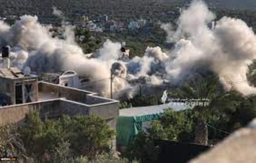 الاحتلال الإسرائيلي يفجر منزل أسير فلسطيني في بلدة قراوة بني حسان غرب سلفيت