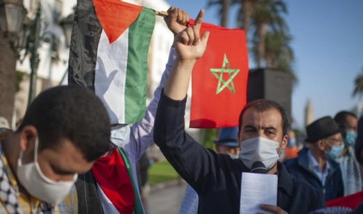تظاهرة في المغرب ضد استمرار تطبيع العلاقات مع كيان العدو الصهيوني