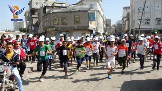 سباق رياضي لمدارس مديريتي الظهار والمشنة في إب