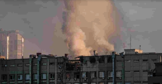 هجمات بواسطة مسيّرات انتحارية على وسط كييف