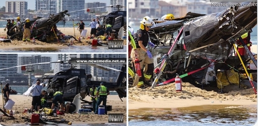 قتلى وجرحى باصطدام مروحيتين فوق شاطئ أسترالي