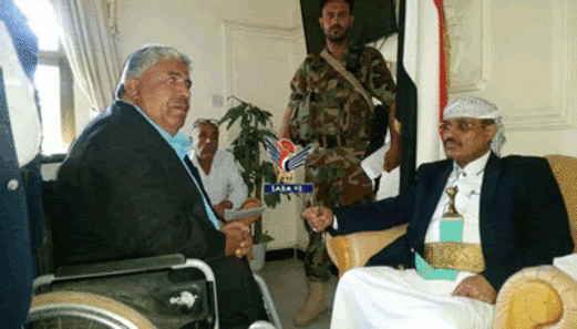 عضو السياسي الأعلى السامعي يلتقي أعضاء الاتحاد الوطني لجمعيات المعاقين