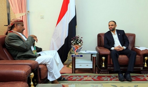 الرئيس المشاط يلتقي عضو مجلس الشورى خالد الشريف