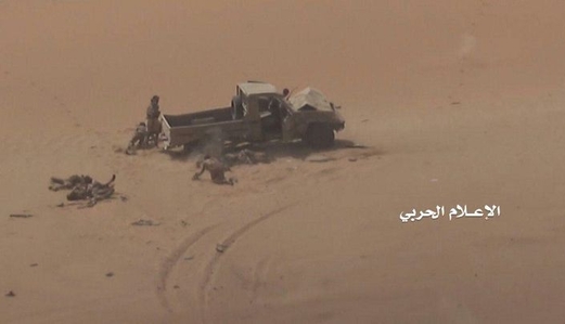 تدمير آلية محملة بالمرتزقة بنجران