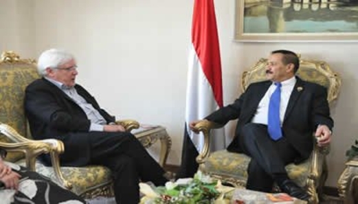 وزير الخارجية يستعرض مع المبعوث الأممي مساعي تنفيذ اتفاق ستوكهولم