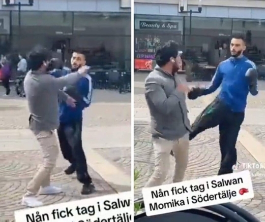 ملاكم عراقي يُوسع موميكا الذي أحرق القرآن في السويد ضرباً ويُلقنه درسًا قاسيًا