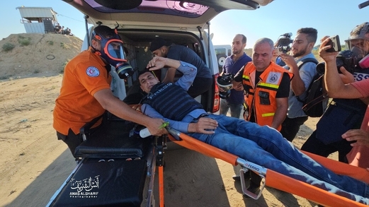إصابات خلال قمع العدو الصهيوني لمسيرات غاضبة نصرة للأقصى شرق قطاع غزة