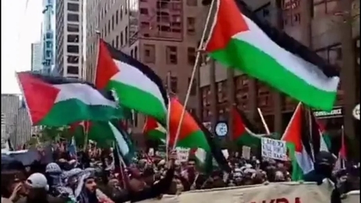 تظاهرات حاشدة في كندا تنديدا بجرائم العدو الصهيوني في قطاع غزة