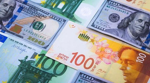 العملة الصهيونية في أدنى مستوياتها أمام الدولار  منذ ثمان سنوات ونصف