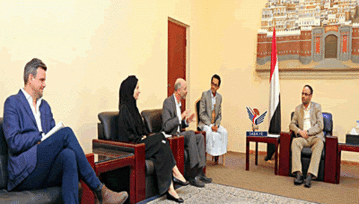 الرئيس المشاط يلتقي وفد مجموعة الأزمات الدولية