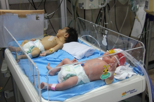 الهلال الأحمر الفلسطيني: إجلاء 31 من الأطفال الخدج في مجمع الشفاء