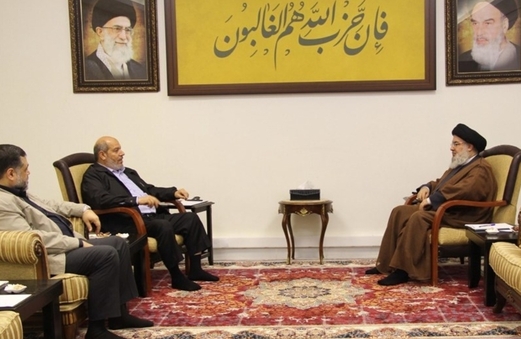 السيد حسن نصرالله يستقبل نائب رئيس حركة حماس في قطاع غزة خليل الحية