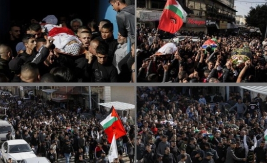 الفلسطينيون يشيعون جثامين الشهداء الخمسة في جنين ومخيمها واليامون