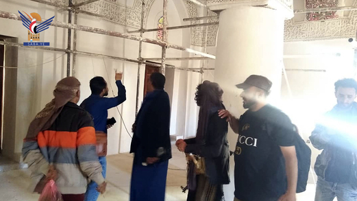 تفقد أعمال ترميم جامع ومدرسة العامرية بمديرية جبن بالضالع