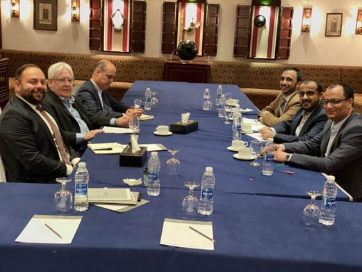 رئيس الوفد الوطني يناقش مع غريفيث آفاق عقد جولة مشاورات سياسية