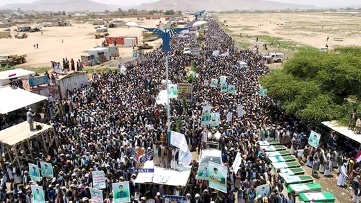 تشييع مهيب لشهداء مجزرة العدوان بحق الأطفال في ضحيان بصعدة