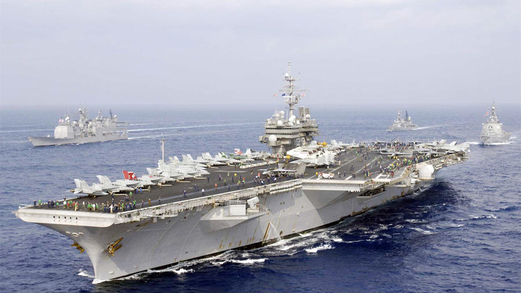 الهند وأمريكا واليابان وأستراليا تجري مناورات بحرية مشتركة