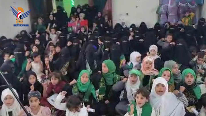فعالية للهيئة النسائية بمدينة المحويت بذكرى المولد النبوي