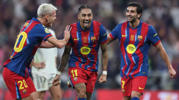 للعام الثاني تواليا برشلونة يحرز لقب كأس السوبر الإسبانية بفوزه على ريال مدريد 